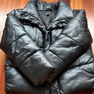Express Quilted Black Puffer Coat